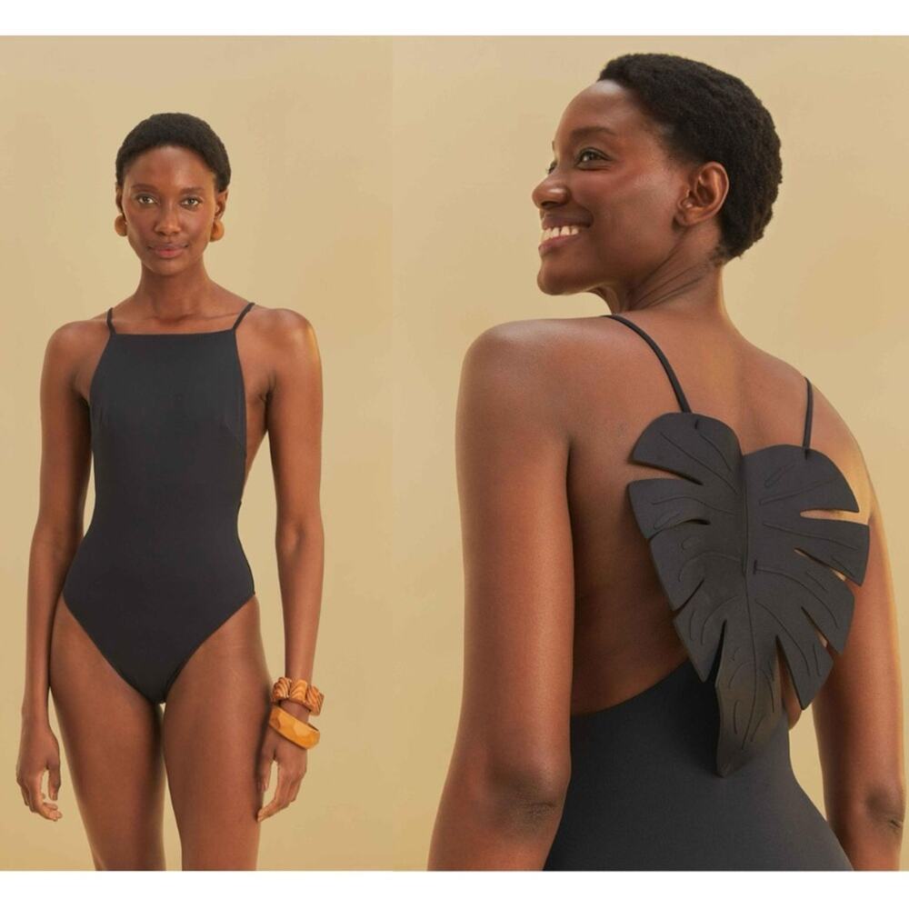 NWT Farm Rio 3D Leaf Swimsuit Size Medium